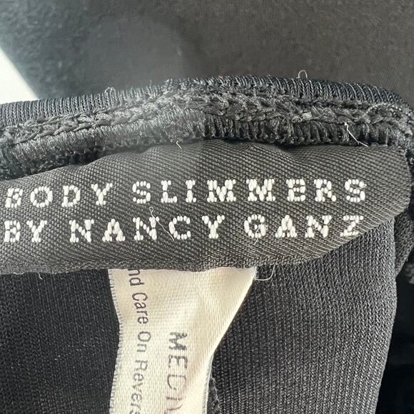 Body Slimmers By Nancy Ganz Black Bodycon Mini Skirt Stretch Contrast Lace Sz M - Picture 5 of 7